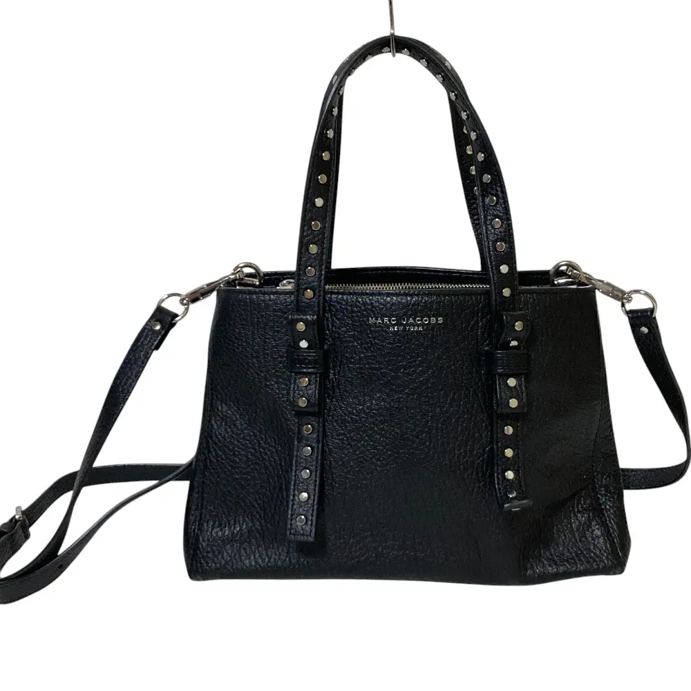 MARC JACOBS マークジェイコブス スタッズハンドル レザー 2WAY ショルダーバッグ ハンドバッグ M0011998 001 ブラック