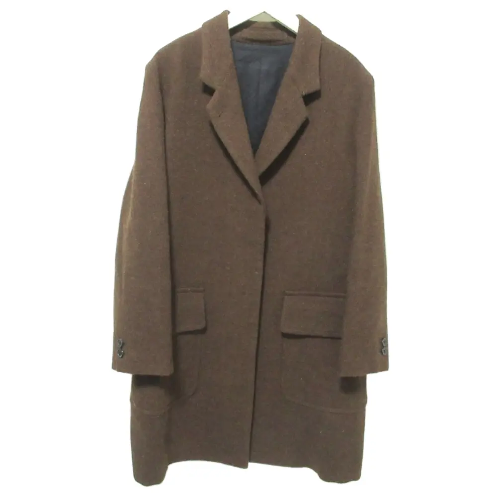 22AW MARGARET HOWELL マーガレットハウエル BRITISH WOOL TWEED チェスターコート 2 ブラウン