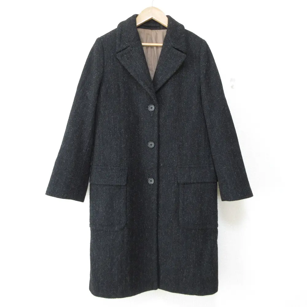 MARGARET HOWELL マーガレットハウエル ハリスツイード チェスターコート 2 チャコールグレー