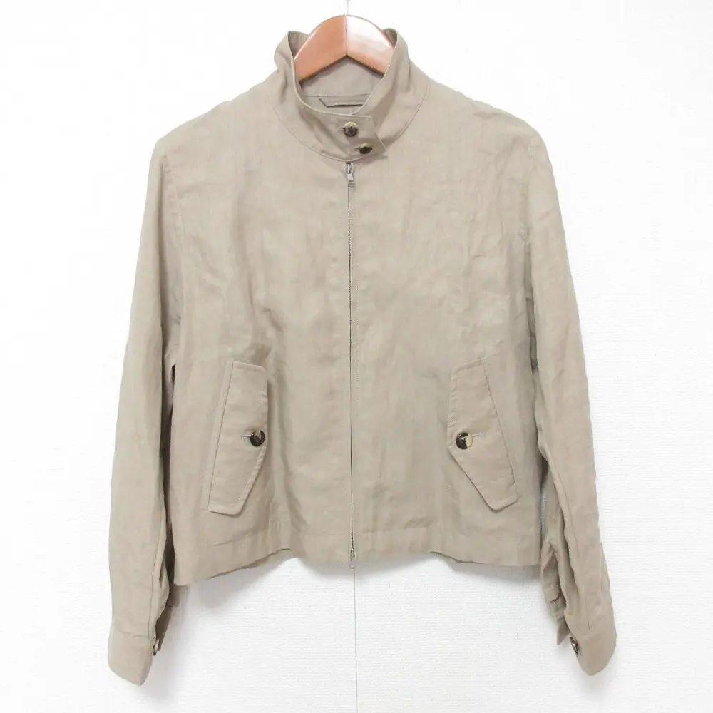22SS MARGARET HOWELL マーガレットハウエル DENSE LINEN POPLIN ジャケット サイズ1 ベージュ