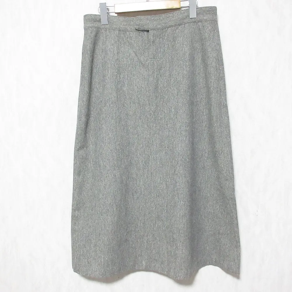 MARGARET HOWELL マーガレットハウエル カシミアブレンド ウールフレアスカート サイズ2 グレー