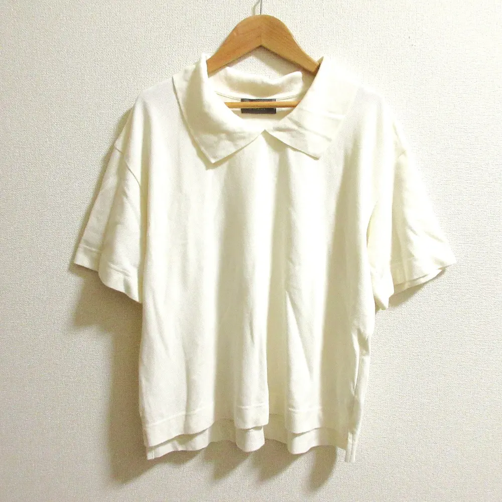 24SS MARGARET HOWELL マーガレットハウエル 半袖 ポロシャツ 578-4168005 サイズ2 キナリ