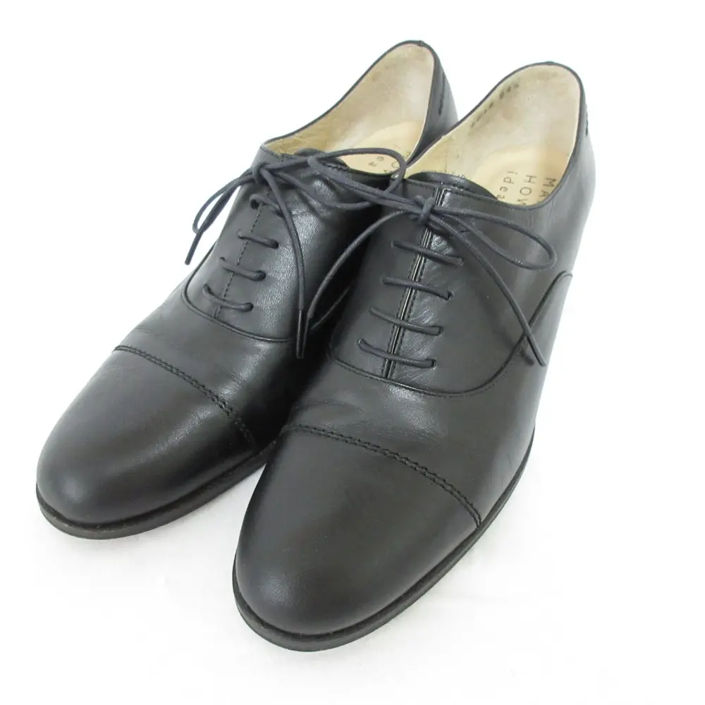MARGARET HOWELL idea マーガレットハウエル レザー レースアップ ドレスシューズ サイズ24.5cm ブラック