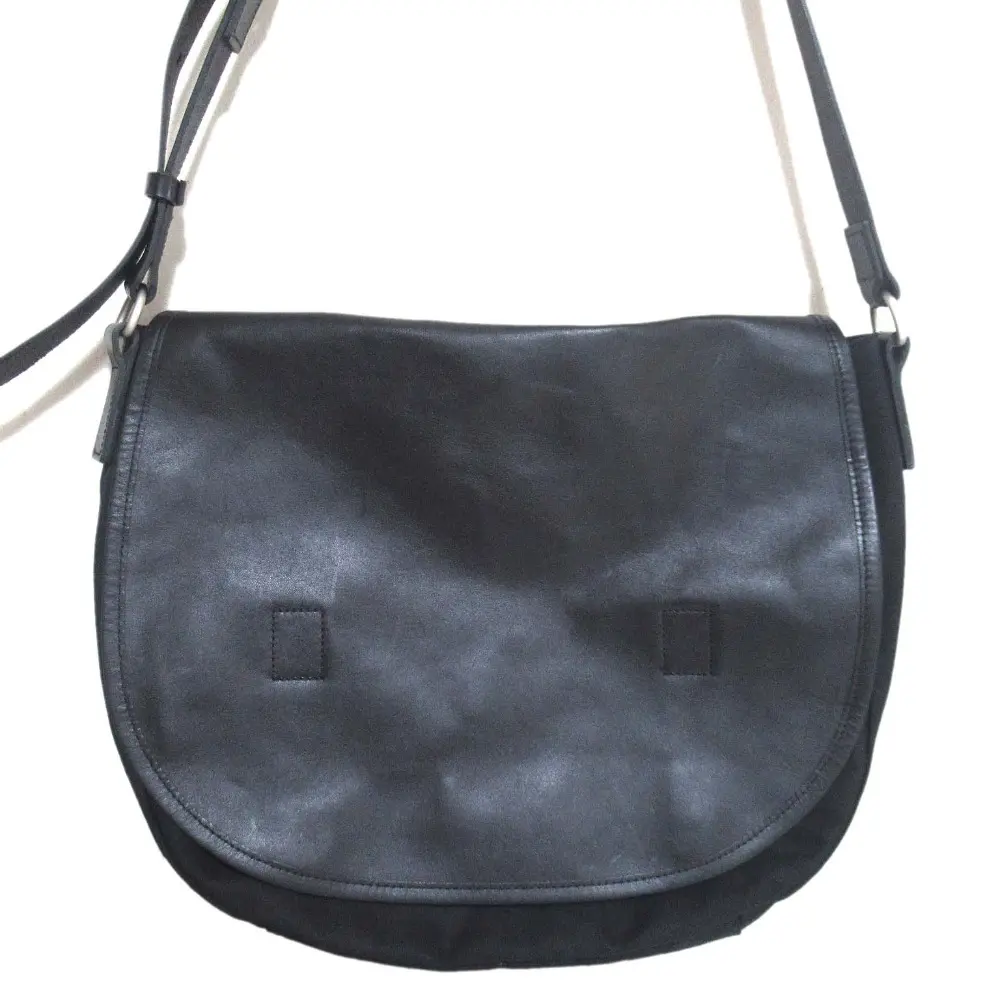 PORTER×MARGARET HOWELL ポーター×マーガレットハウエル クロスボディ フラップ ショルダーバッグ ブラック