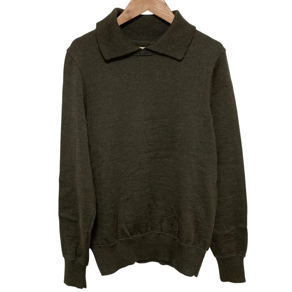 MHL MARGARET HOWELL マーガレットハウエル 襟付き ニットセーター サイズ２ オリーブ グリーン