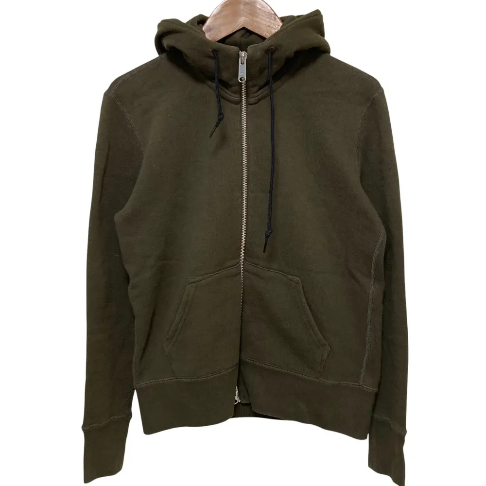 MHL MARGARET HOWELL マーガレットハウエル ループウィラー ジップアップパーカー サイズ2 ブラウン