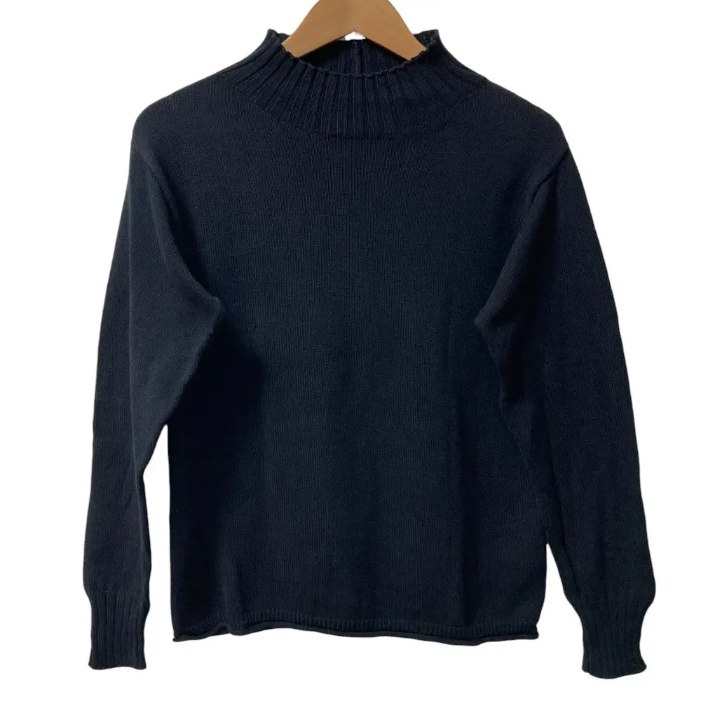 MHL. MARGARET HOWELL マーガレットハウエル コットン ハイネック ニット セーター サイズ2 ブラック