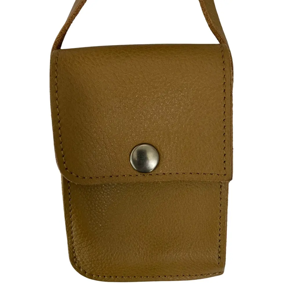 24SS MHL. MARGARET HOWELL マーガレットハウエル レザーショルダーミニバッグ ブラウン
