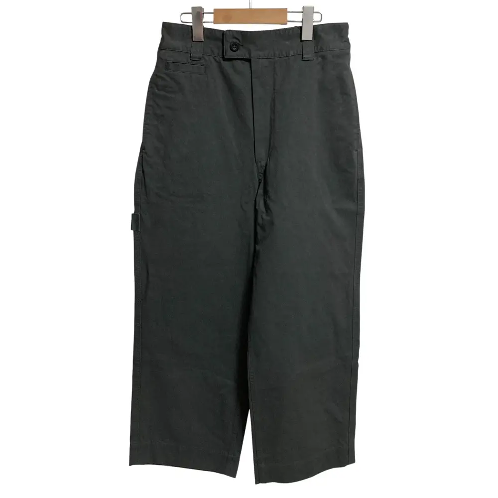 24SS MHL. マーガレットハウエル WASHED COMPACT COTTON ワイドパンツ 595-4143501 サイズ2 グレー 