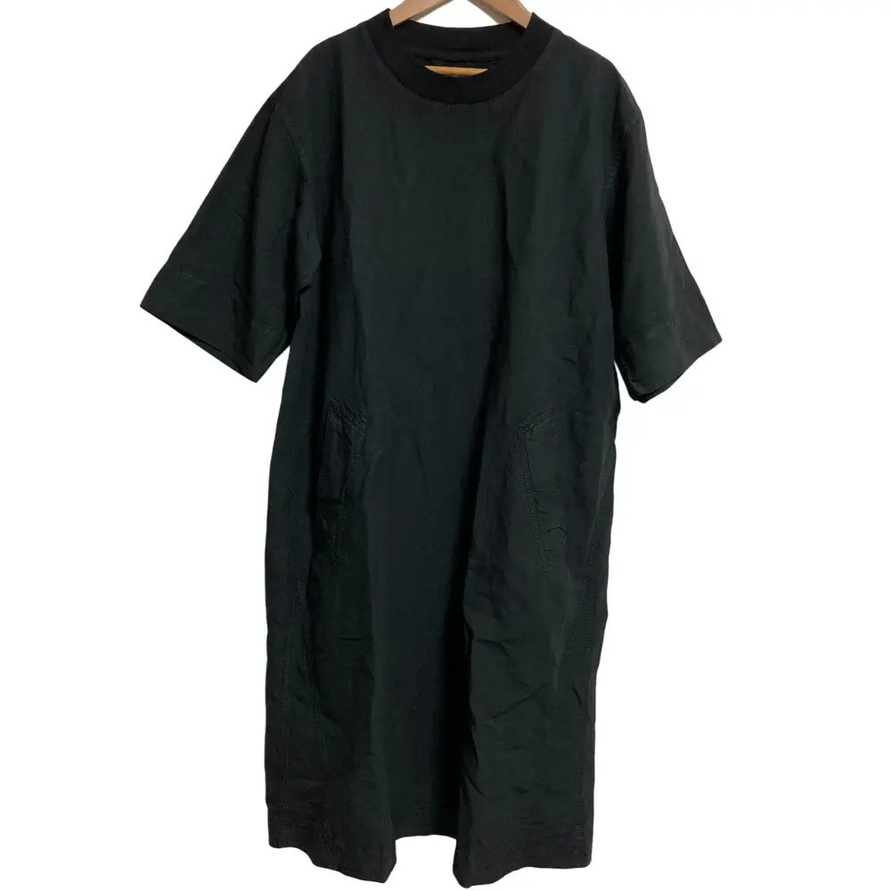 MHL. Margaret Howell マーガレットハウエル DRY COTTON LINEN OP ワンピース サイズI ブラック