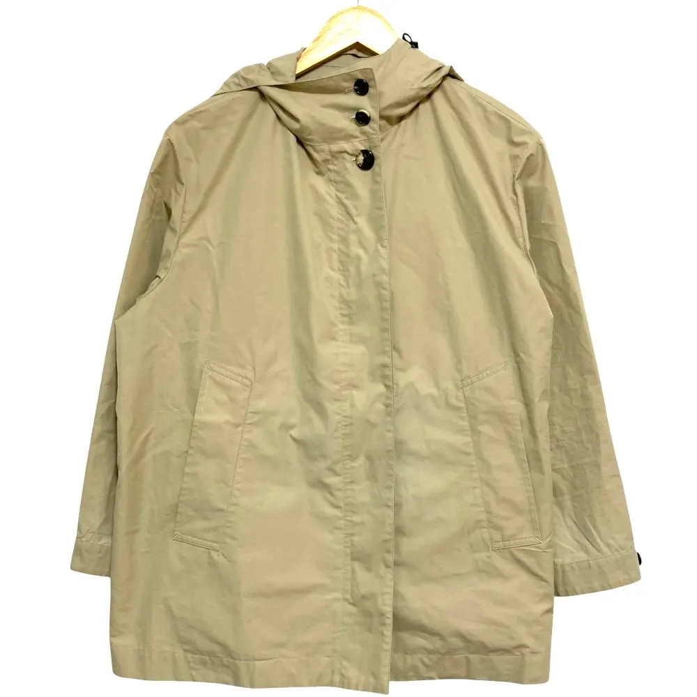 22SS MARGARET HOWELL マーガレットハウエル フーディ 比翼デザイン ジャケット サイズ1 ベージュ