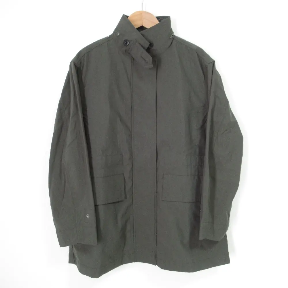 24AW MHL. エムエイチエル マーガレットハウエル RECYCLED NYLON OXFORD 比翼ジャケット サイズ1 カーキ