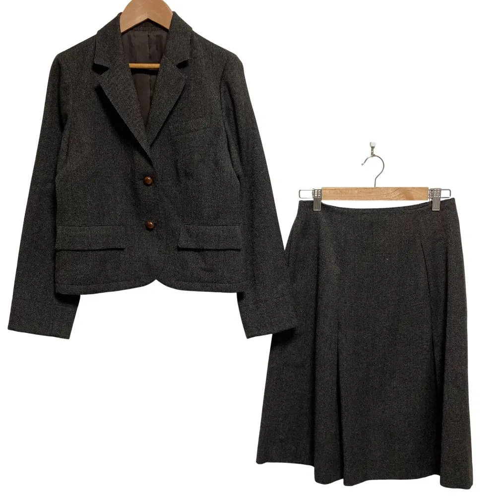 MARGARET HOWELL マーガレットハウエル ウール ジャケット ひざ丈 スカート スーツ セットアップ サイズ2 ブラック