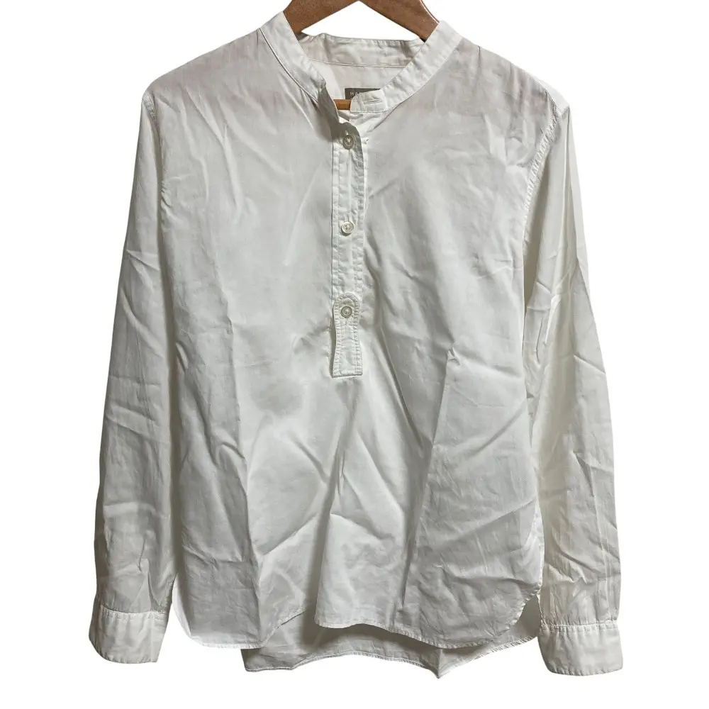 MARGARET HOWELL マーガレットハウエル バンドカラーシャツ サイズ1 ホワイト