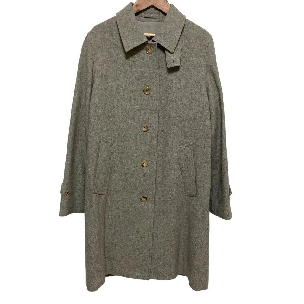 MARGARET HOWELL マーガレットハウエル ウールステンカラーコート サイズ2 グレー