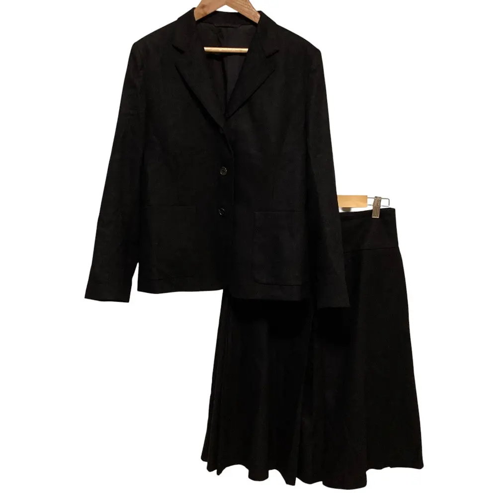 MARGARET HOWELL マーガレットハウエル テーラードジャケット スカート セットアップ サイズ3/2 ブラック