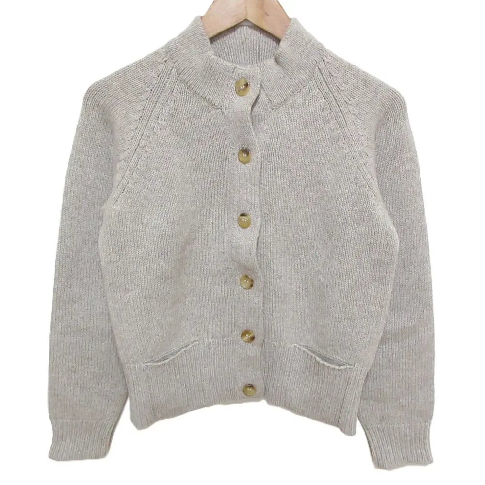 MARGARET HOWELL マーガレットハウエル ウール×キャメル ニット ジャケット サイズ2 ベージュ