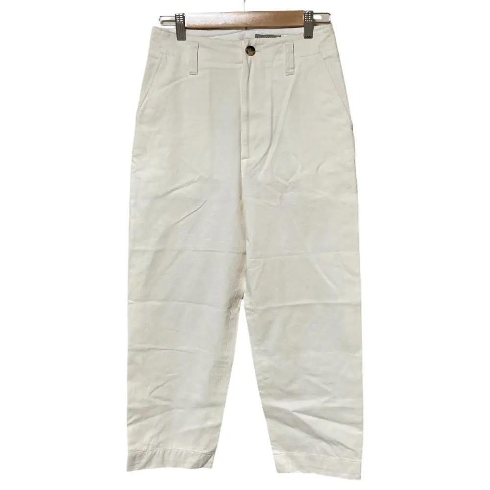 23SS MARGARET HOWELL マーガレットハウエル コットン テーパードパンツ 578-3143001 サイズ1 ホワイト