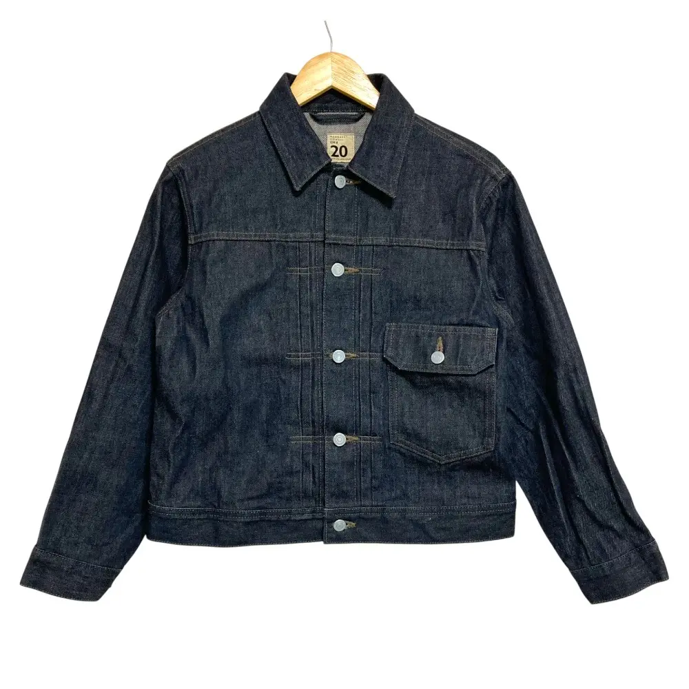 マーガレットハウエル エドウィン コラボ 20THアニバーサリー ORGANIC COTTON DENIM BLOUSON ジャケット サイズ1 インディゴ