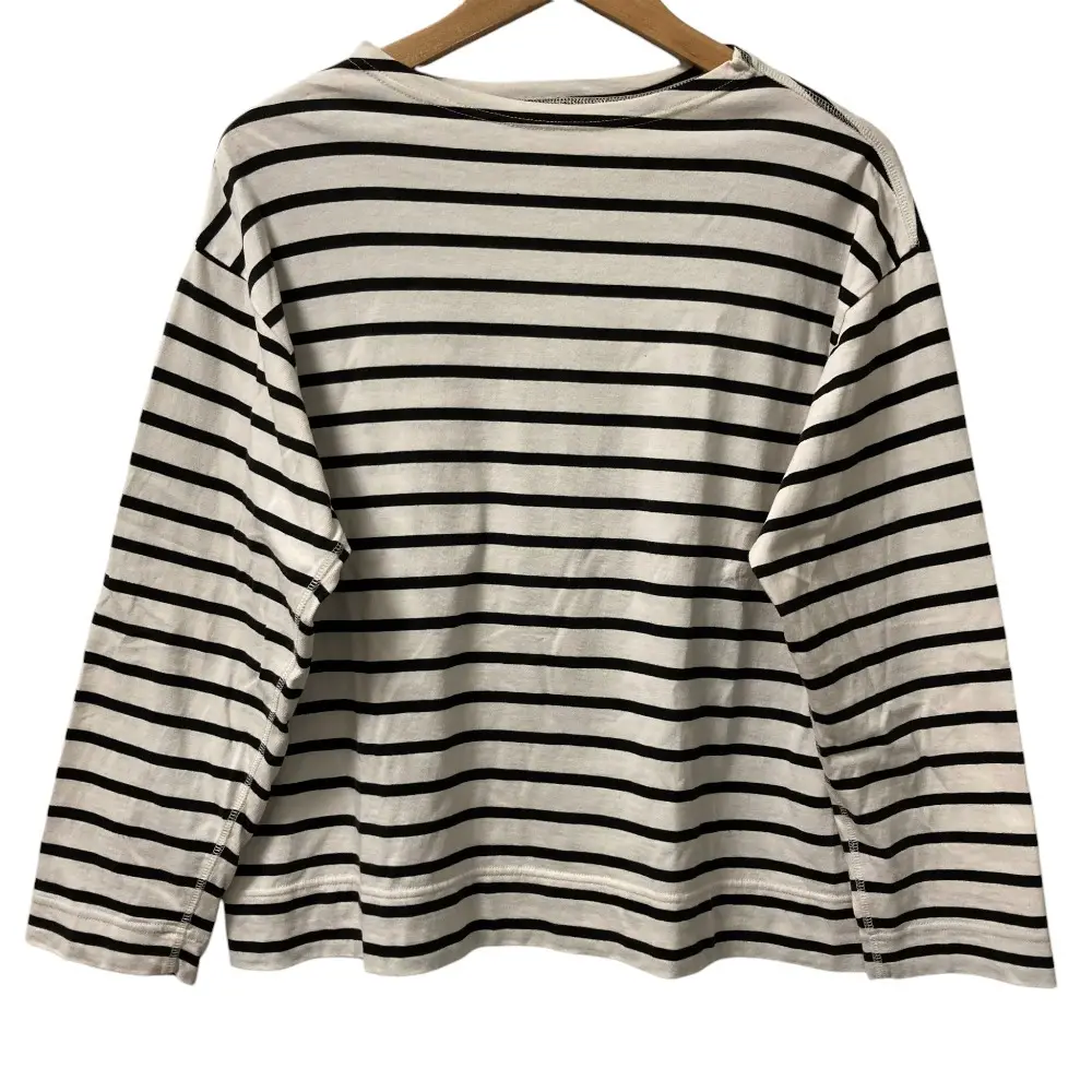 25SS MHL. MARGARET HOWELL マーガレットハウエル SMOOTH COTTON JERSEY ボーダー カットソー サイズ2 ホワイト×ブラックの買取実績【2025年11月買取】