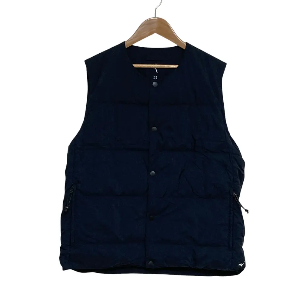 23AW MARGARET HOWELL MIZUNO マーガレットハウエル ミズノ SUPER LIGHT WEIGHT NYLON POPLIN ダウンベスト サイズM ネイビー