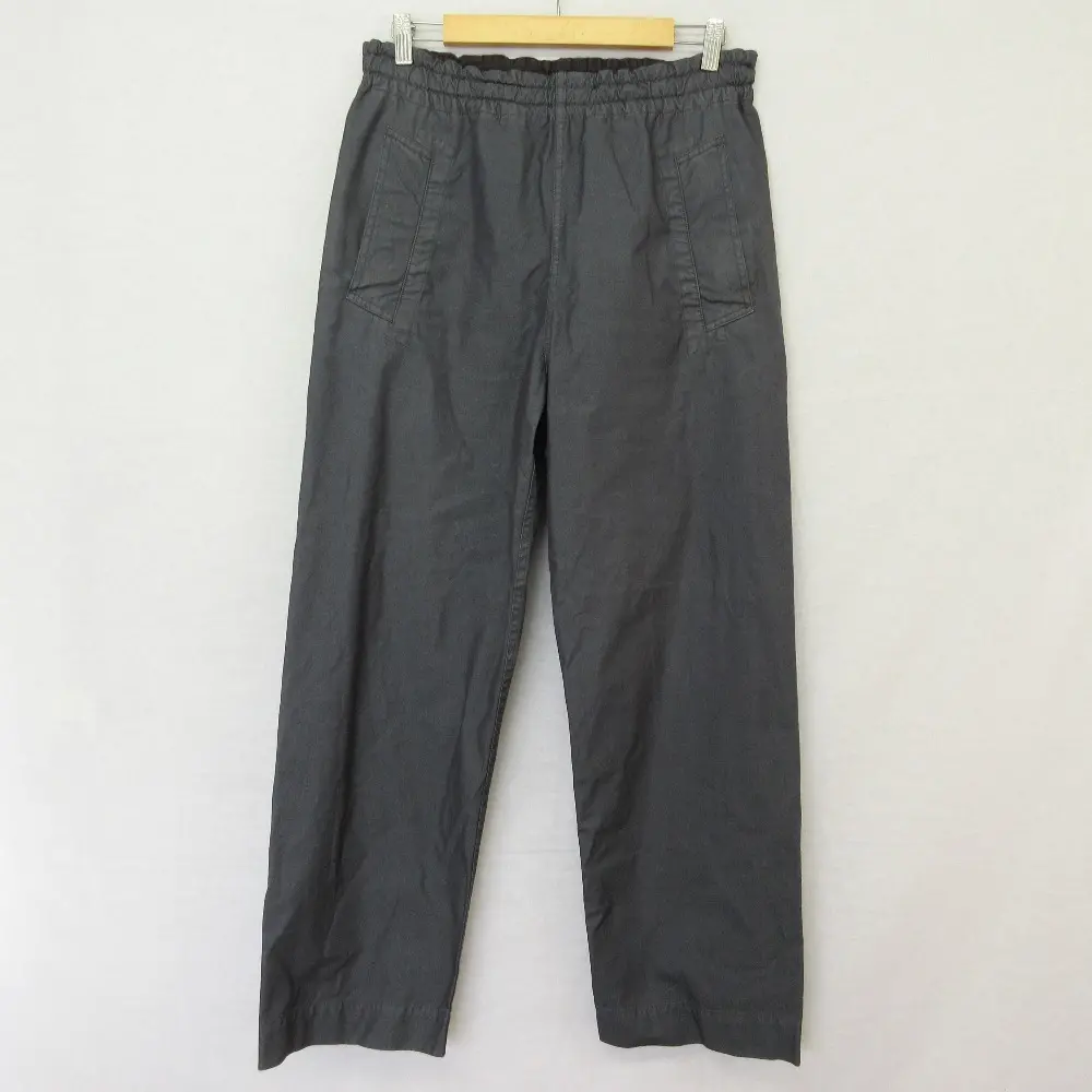 24AW MHL MARGARET HOWELL マーガレットハウエル DENSE COTTON TWILL イージーワイドパンツ サイズ3 グレー