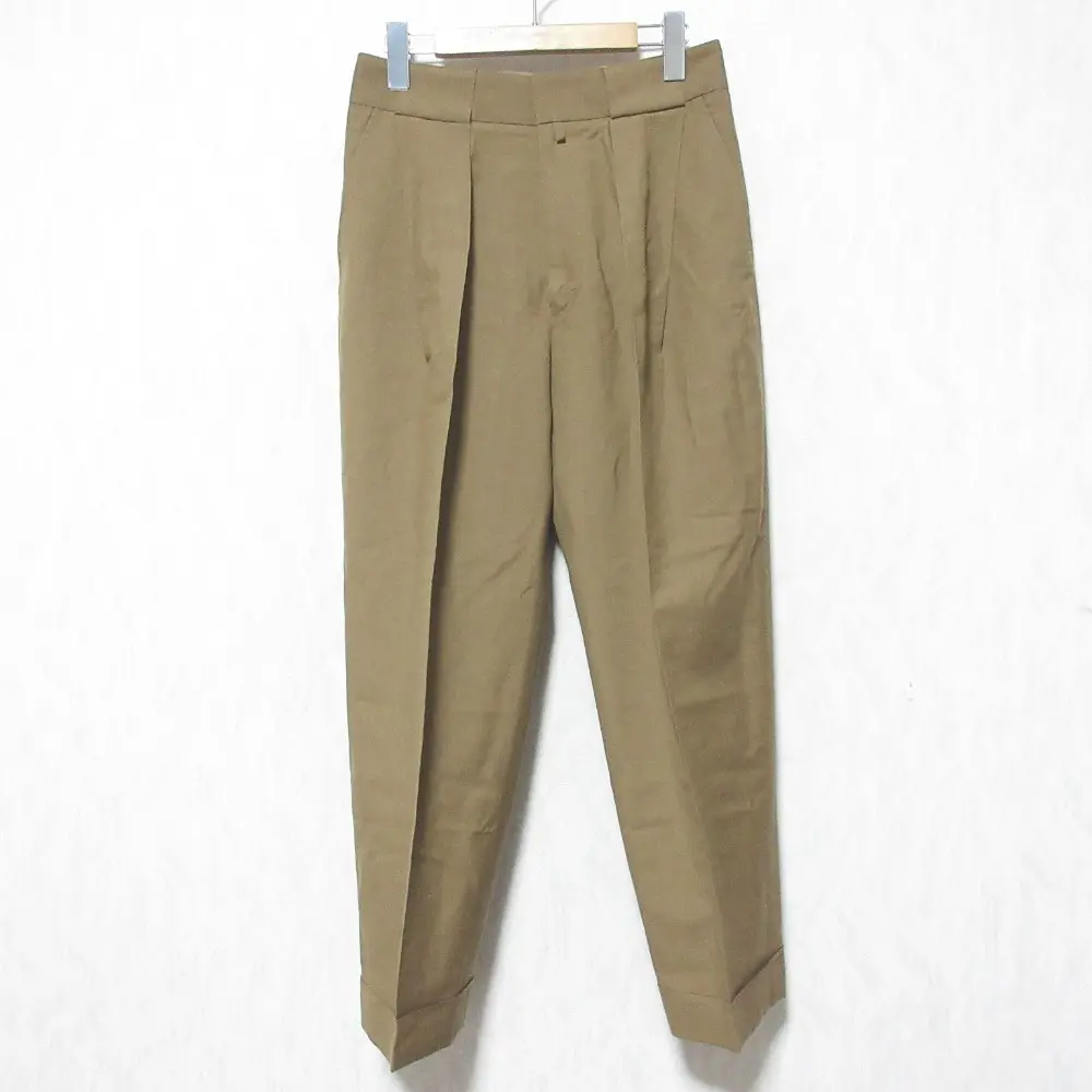 MARGARET HOWELL マーガレットハウエル SOFT WOOL LINEN トラウザーズパンツ 578-1142002 2 ブラウン