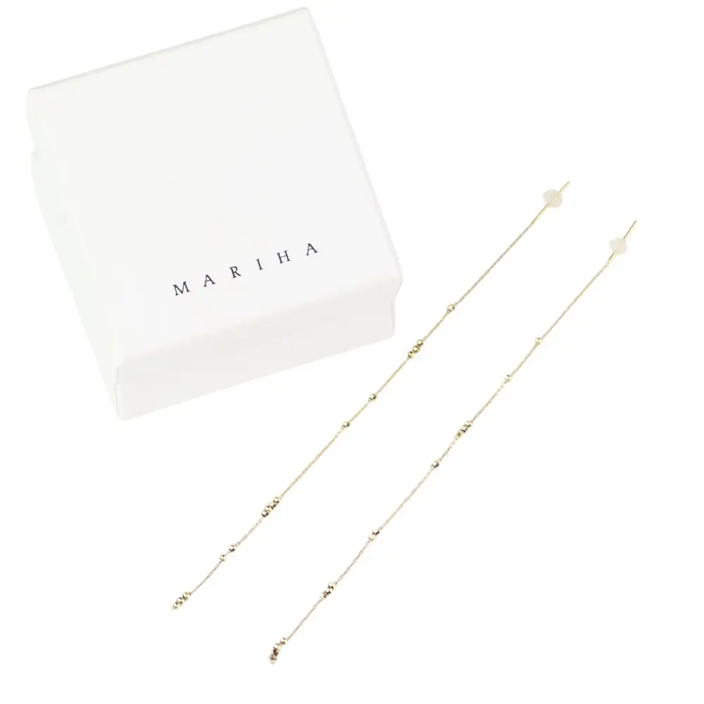 MARIHA マリハ 時の砂 チェーンピアス M K18YG イエローゴールド