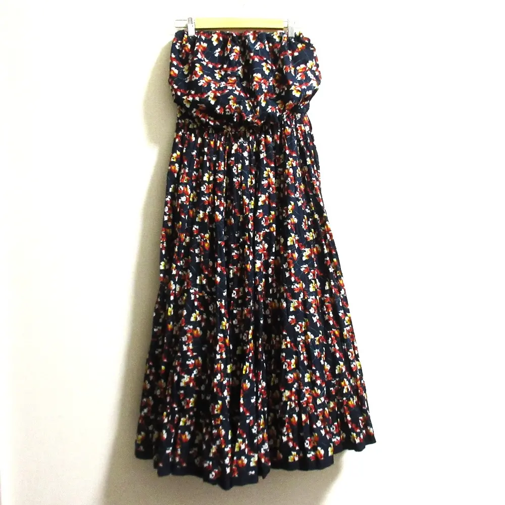 MARIHA マリハ イエナ別注 草原の夢のドレス ベアトップワンピース ネイビー