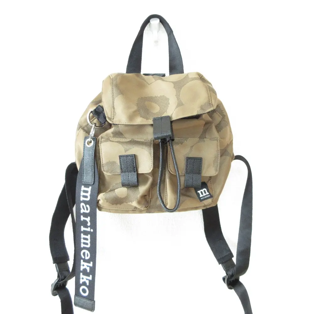 marimekko マリメッコ EVERYTHING BACKPACK S UNIKKO ウニッコ柄 エブリシングバックパック リュック カーキブラウン