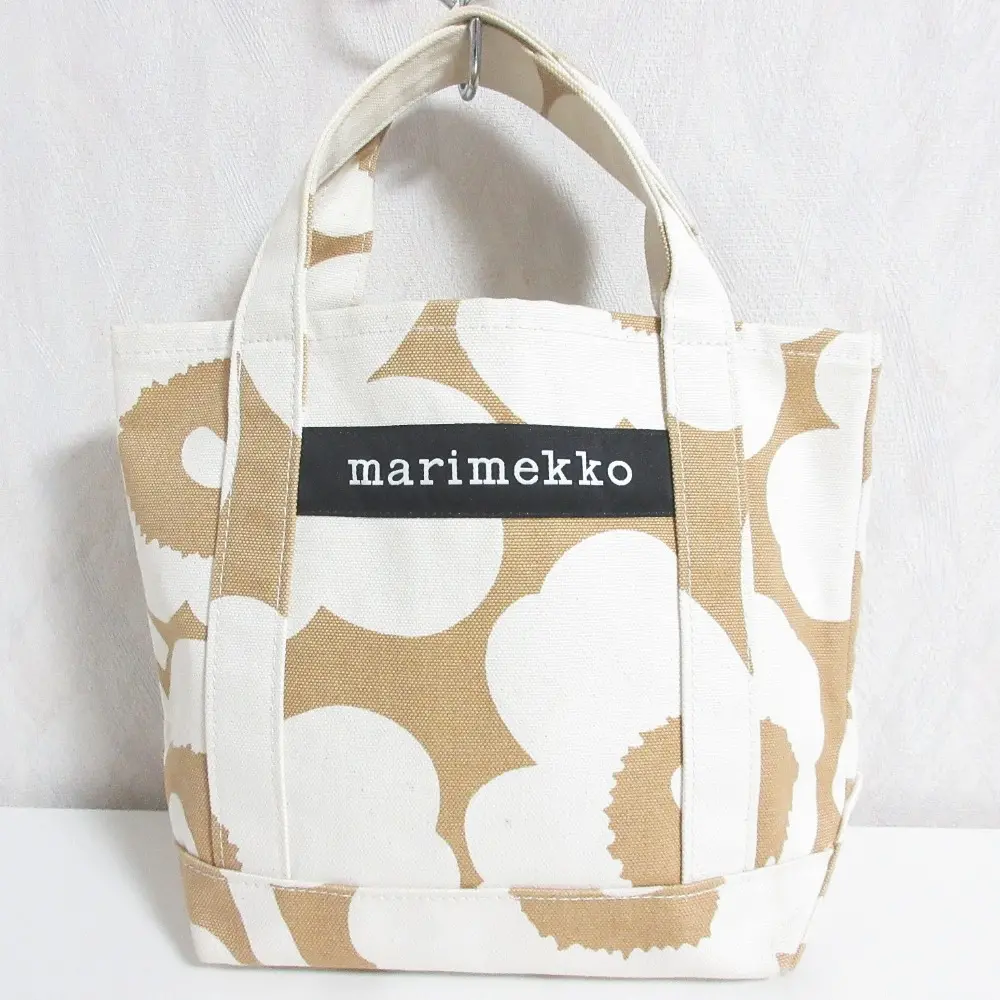 marimekko マリメッコ SEIDI Unikko ウニッコ柄 セイディ キャンバス ミニトート ハンドバッグ ナチュラル
