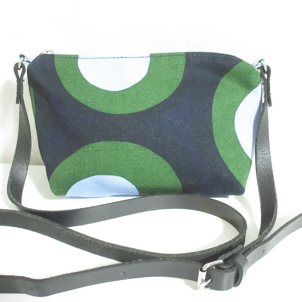 marimekko マリメッコ Klaava クラーヴァ ショルダーポーチ バッグ ネイビー×グリーン