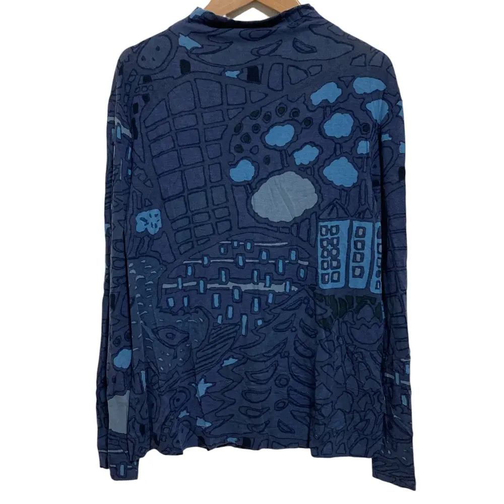 marimekko マリメッコ HANSINA 総柄 ハイネック ロングスリーブ ジャージーカットソー S ネイビーの買取実績【2025年2月買取】