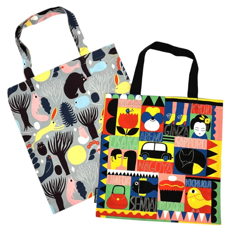 marimekko マリメッコ 日本限定 MAPバッグ ピックフフリバッグ トートバッグ 2点セット マルチカラー