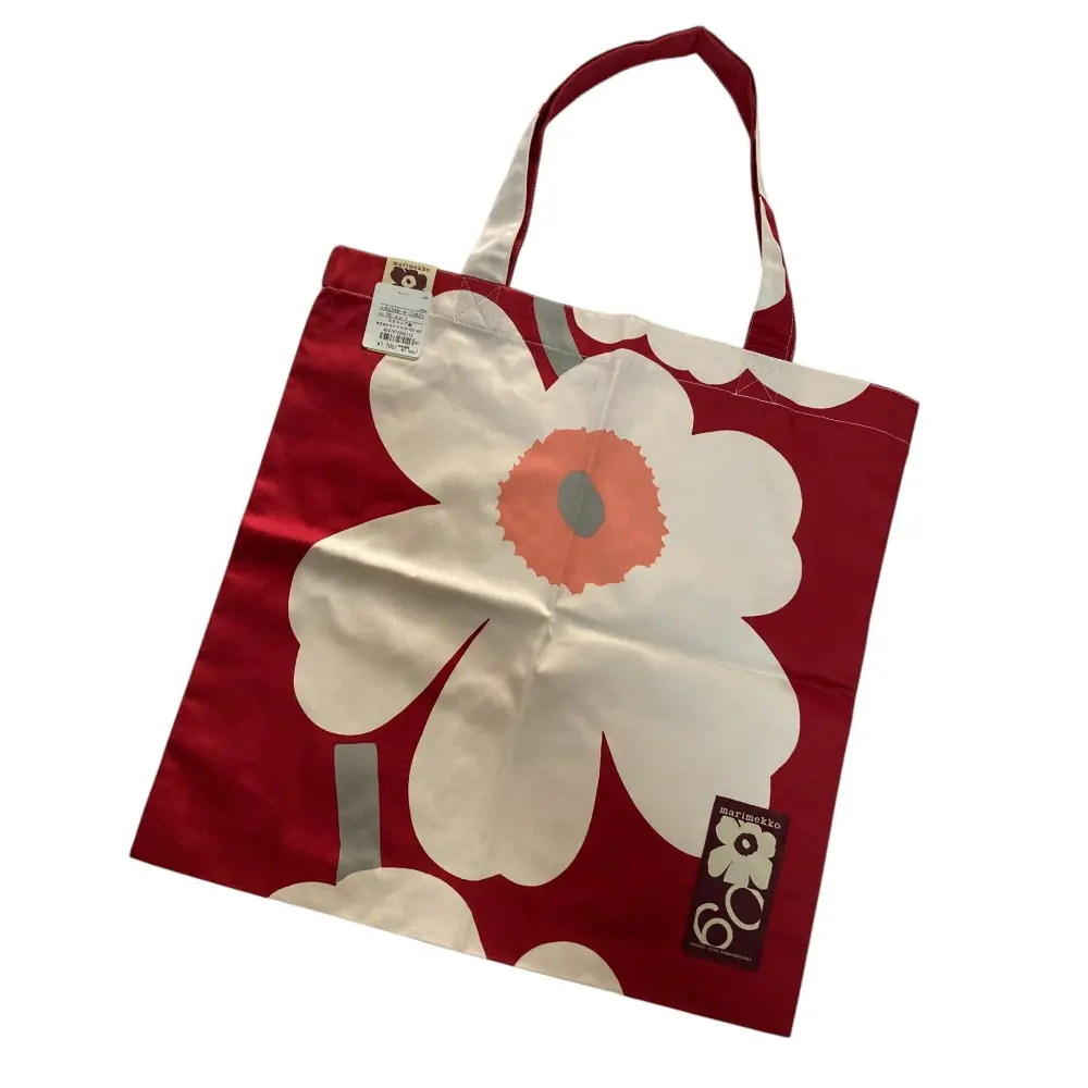 marimekko マリメッコ ウニッコ トートバッグ レッド ホワイト