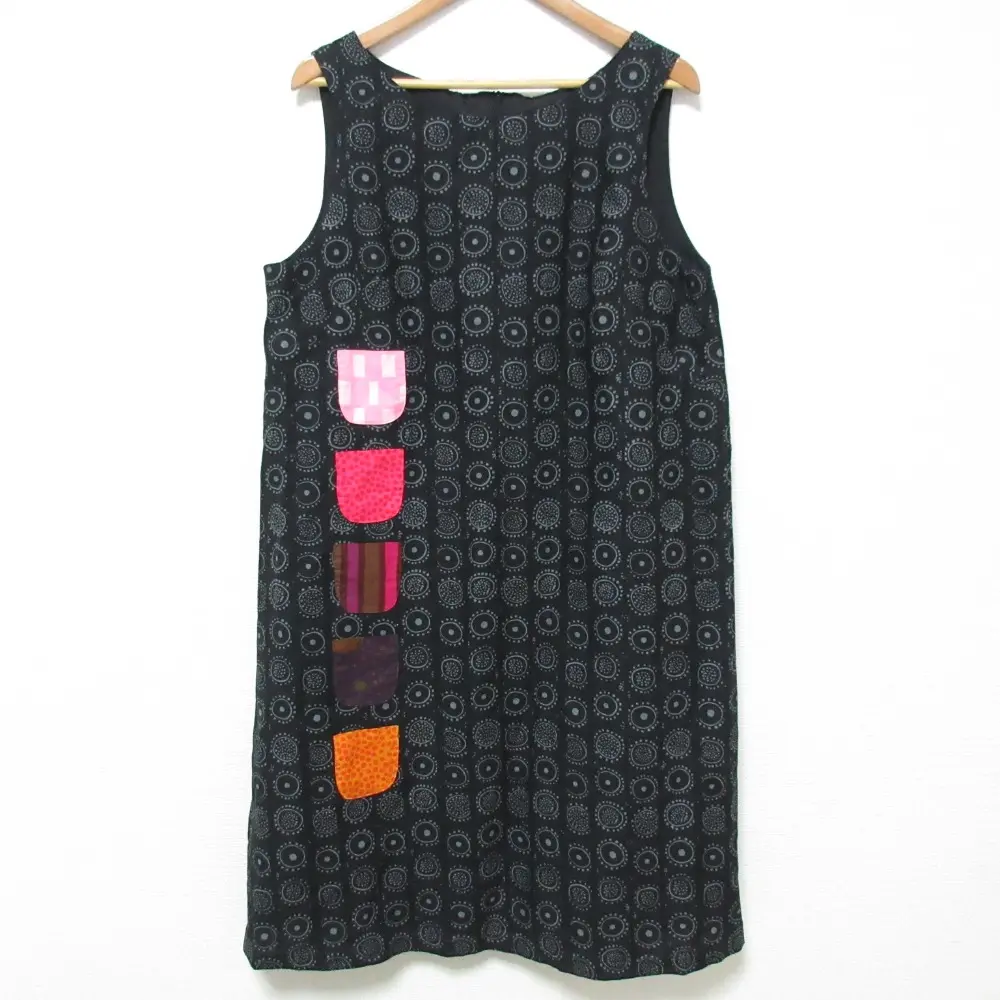 marimekko マリメッコ KURKISTUS NADJA DRESS ノースリーブワンピース サイズ40 ブラック 