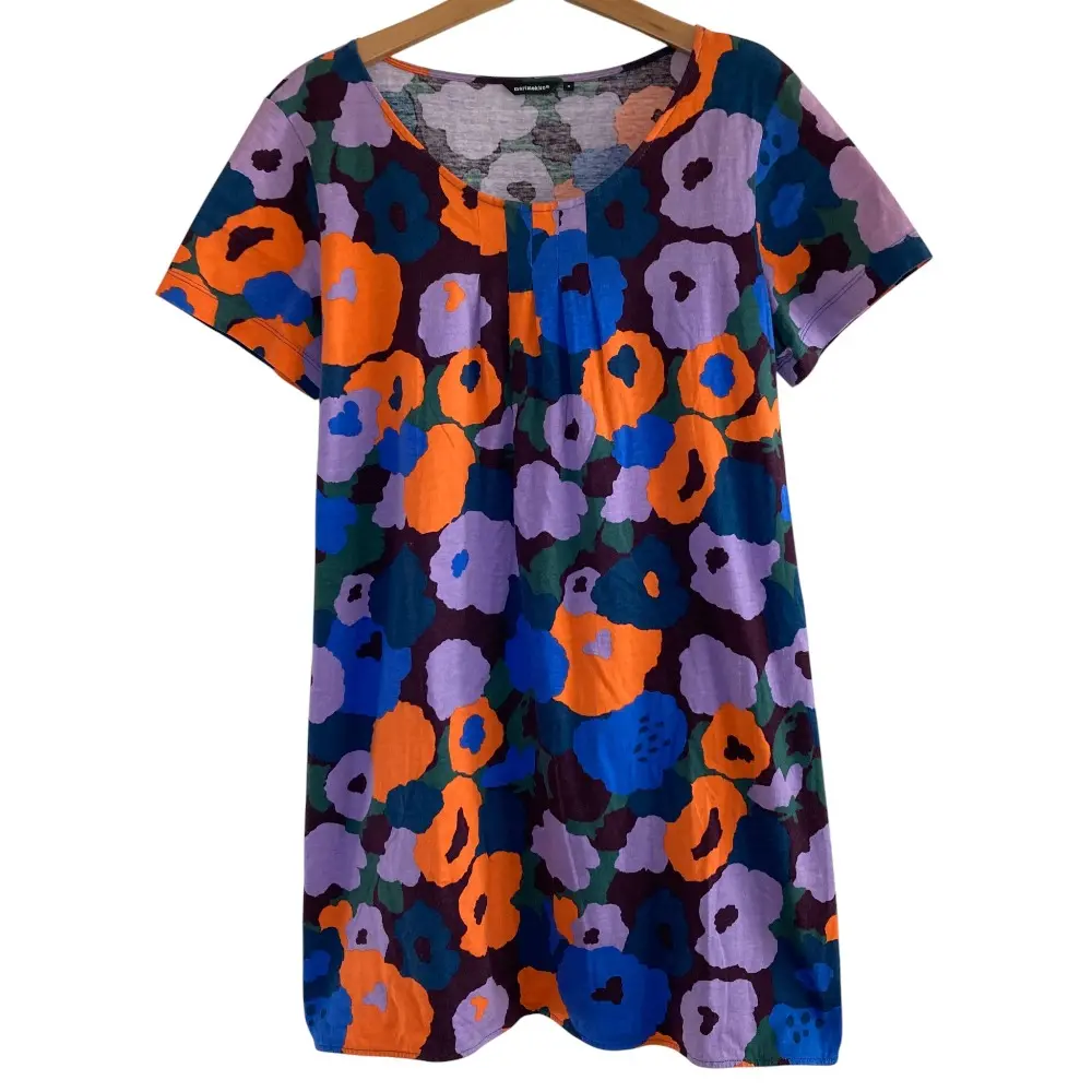 marimekko マリメッコ MAKO マコ ショートスリーブ カットソー チュニック ワンピース M マルチカラー