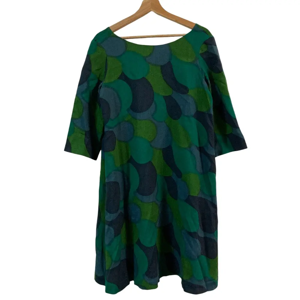Marimekko マリメッコ タイフーニ ウール ワンピース サイズ36 グリーン ブルー