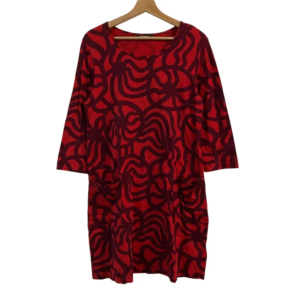 Marimekko マリメッコ MURU カットソーワンピース サイズM レッド