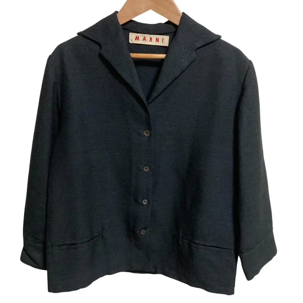 MARNI マルニ シルク シングルジャケット サイズ42 ブラック