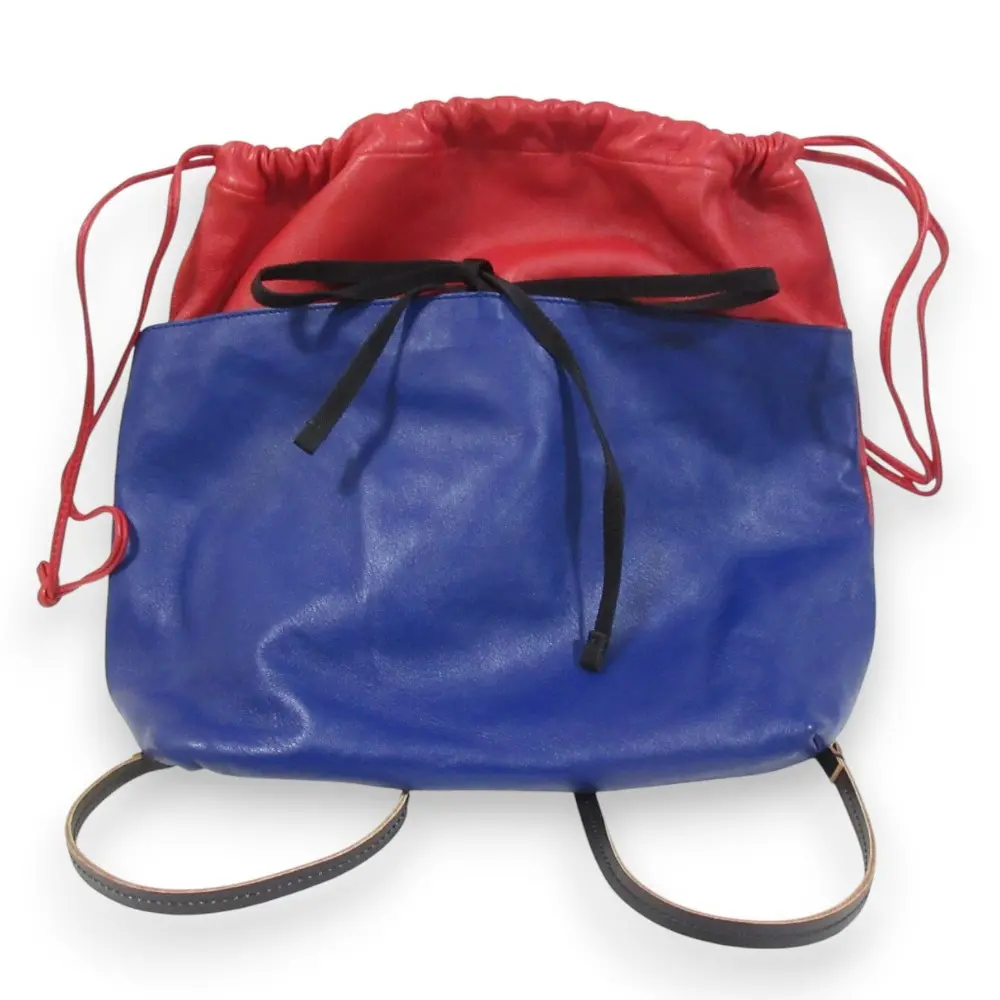 MARNI マルニ レザー 巾着 バックパック ナップサック リュック レッド×ブルー×ブラックの買取実績【2025年7月買取】