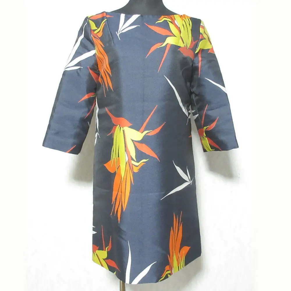 MARNI マルニ シルクブレンド ハーフスリーブ ワンピース 38 ネイビー