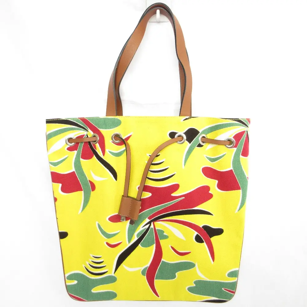 MARNI マルニ パームツリー柄 キャンバス トートバッグ イエロー