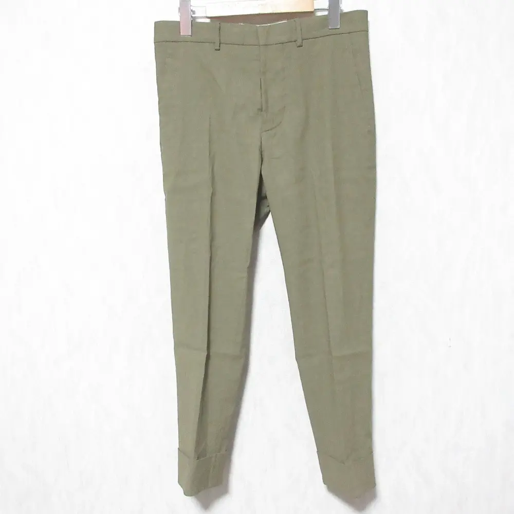 MARNI マルニ リネン ストレッチ テーパードパンツ サイズ40 カーキ