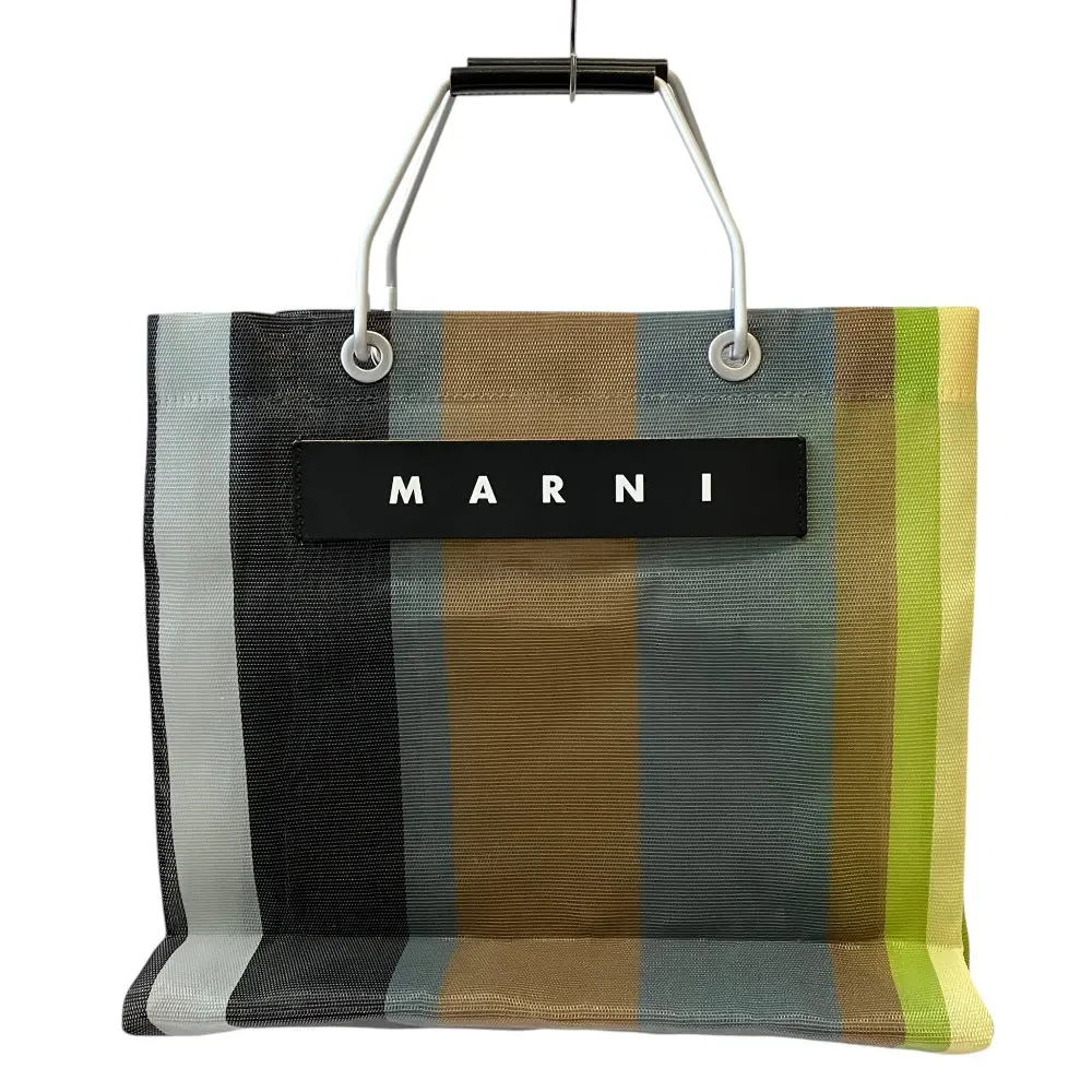 MARNI マルニ マーケット フラワーカフェ ストライプバッグ トートバッグ マルチカラーの買取実績【2026年5月買取】