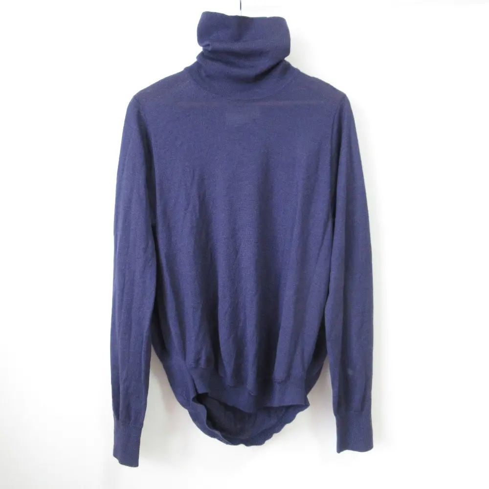 07AW Maison Martin Margiela メゾンマルタンマルジェラ 白タグ シルクブレンド タートルネック ニット セーター M パープル