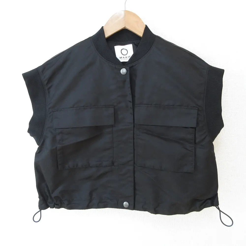 MARW UNITED ARROWS マルゥ ユナイテッドアローズ ナイロンツイル ショート丈 ミリタリーベスト ジャケット 9125-699-0027 ブラックの買取実績【2024年10月買取】