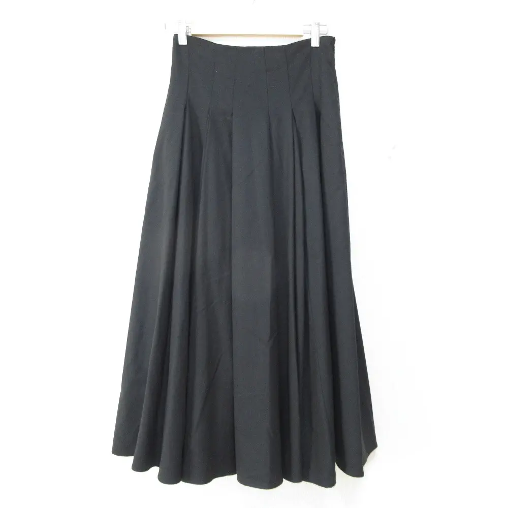 MARW UNITED ARROWS マルゥ ユナイテッドアローズ ロング ランダムタックスカート 91246730011 サイズ36 ブラック
