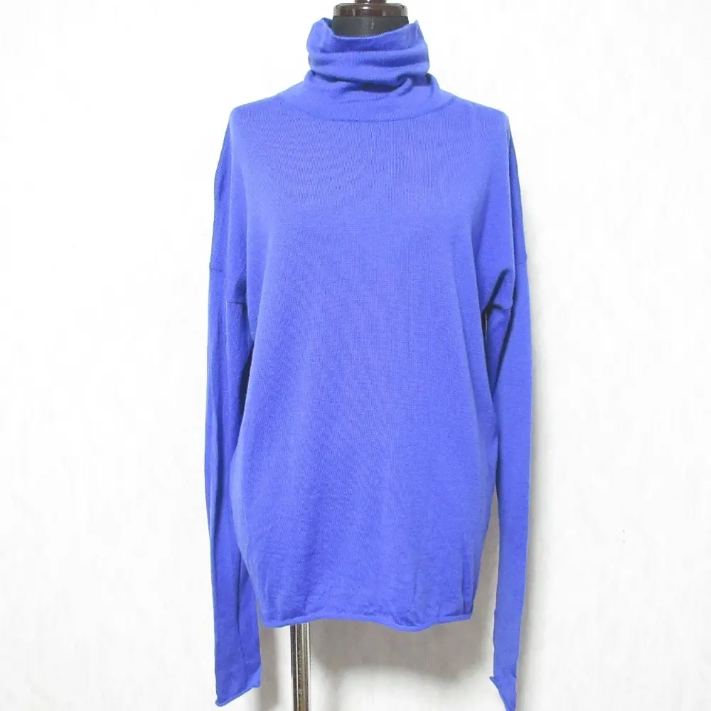 24AW MARW マルゥ ユナイテッドアローズ ベーシック タートルネック ニット プルオーバー セーター 91136990029 ブルー