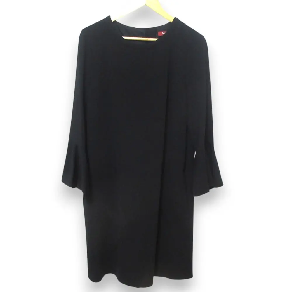 Max Mara Studio マックスマーラ ステュディオ フレアスリーブ ミモレ丈ドレス ワンピース 大きいサイズ I46 ブラック
